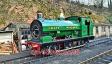 PHOTO GWR SADDLE TANK NO 813 RESTING AT BEWDLEY BUILT IN 1900 BY HUDSWELL CLARK