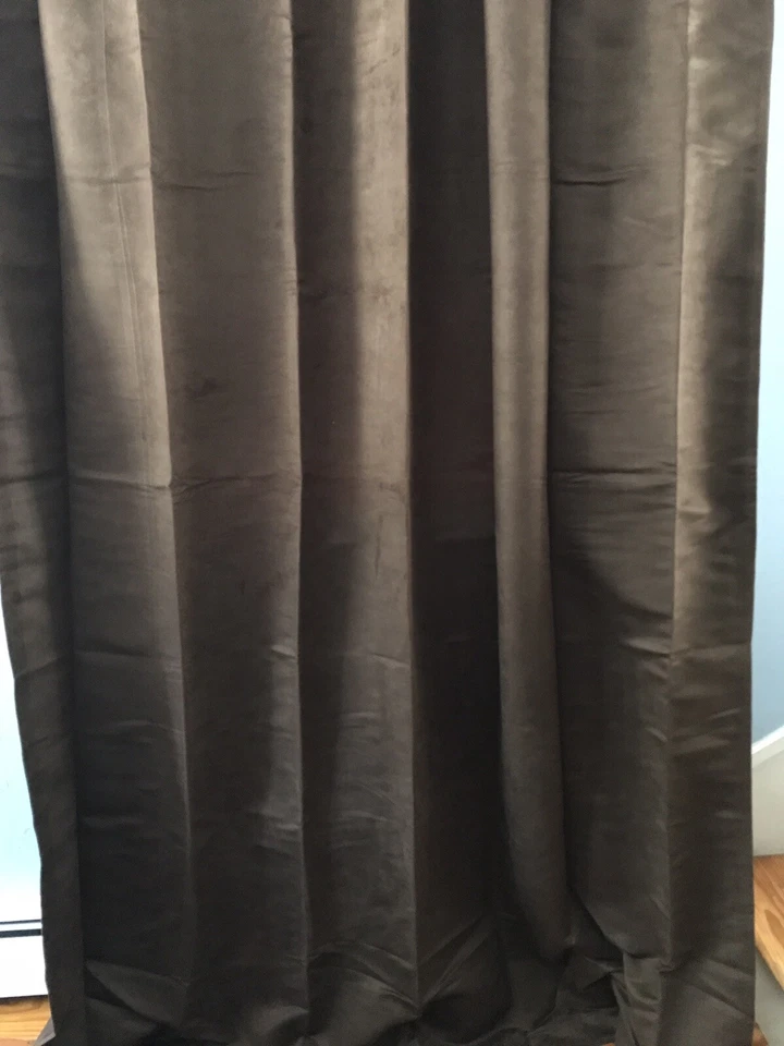B L Home Brown Insul Dark Back Tab Panel New Complete Room Darkening 56 x 84  - Image 2 of 4