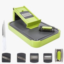 7-Piece Wooden Kids Kitchen Knife Set with Apron
