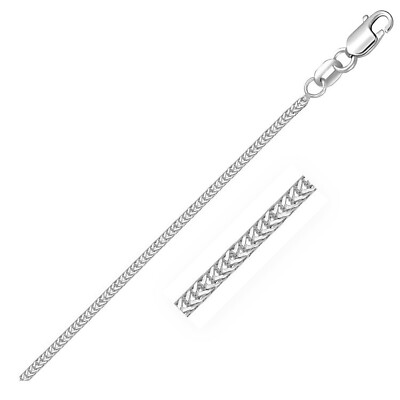 14 Karat Weißgold Fuchsschwanz Kette (1,00 mm)