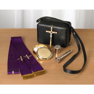 Sick Call Set, Pastoral Sick Call Set with Zippered Vinyl Case for a Priest