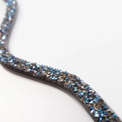 Kavalkade Stirnband MONIQUE schwarz / Steine marine-weiß - P II VB WB - H&H Cell