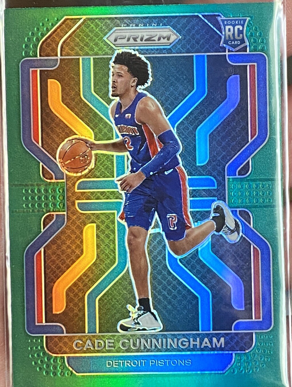 🔥2021-22 Prizm Cade Cunningham Green Prizm Rookie Card RC #282 PISTONS🔥