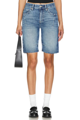 Free People Ghost Town lange Jeansshorts blau Größe 31 UVP 78 