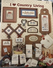 I LOVE COUNTRY LIVING Cross Stitch Pattern BK 15 Graph It Arts by Busa VINTAGE