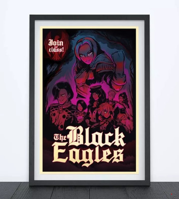 BLACK EAGLES Recruitment Poster, Video Game Poster Art, Video Game Poster