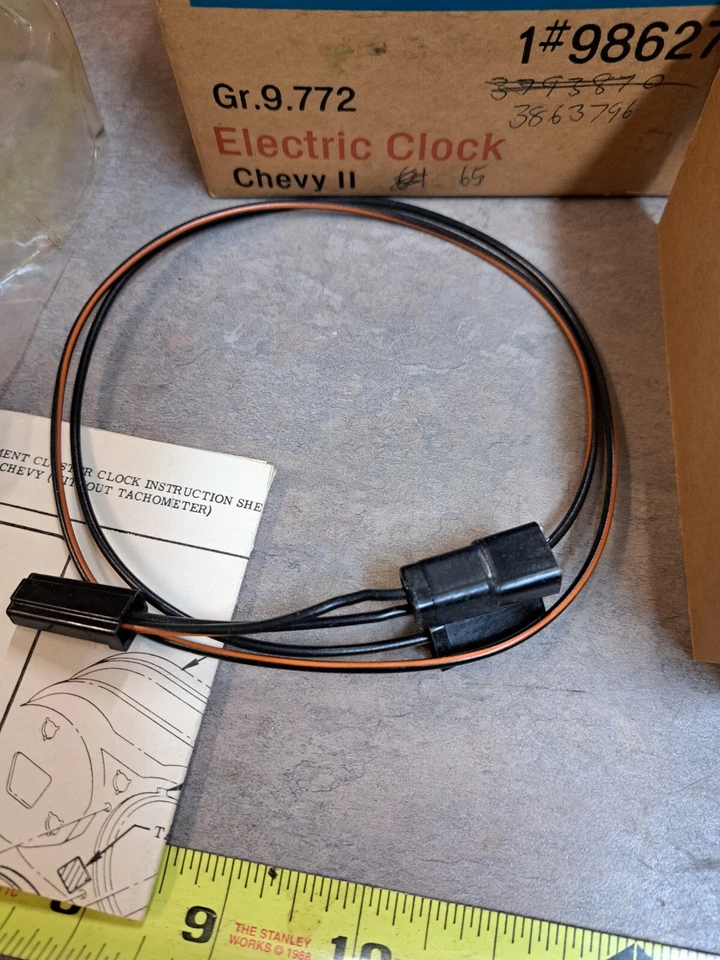 Reloj Chevrolet 1965 Nova Chevy II con perilla nueva 14053344 OEM NOS 986275 Foto 4 de 4