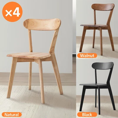 Wooden Dining Chairs Set of 4 for Home Kitchen Restaurant Cafe 3 Colours - image 1 of 2