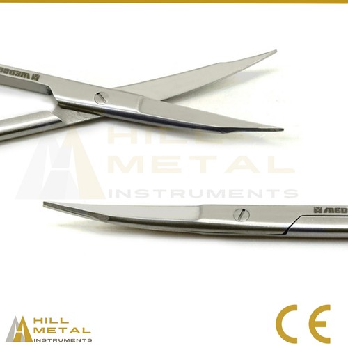 Goldman FOX Scissor CURVED+STRAIGHT Set Dental Trimming Tissues,Cutting Suture - Picture 6 of 9