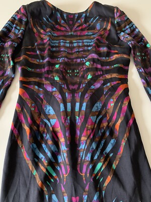 MARA HOFFMAN Kleid Dress Seide Silk Batic Cowl-Neck Wasserfall US 6 EU 36 S/M  