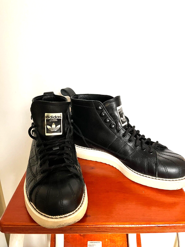 Adidas Originals, Women Superstar Boots,Core Black Leather/White Sole, UK5/US6.5 - Picture 4 of 10