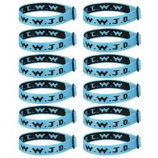 12PCS WWJD Christian Bracelet Pack, Christian Jesus Gifts Adjustable Wristbands,