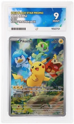 Pokémon Pikachu TCG SVP027 Paldea Evolved Black Star Promo ACE 9 Graded Card