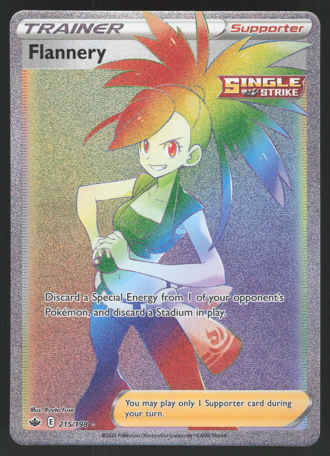 Flannery 215/198 Secret Rare Pokemon TCG Chilling Reign NM