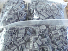 13.3oz Hard Plastic One Hole Cable Labels Clip on Wire Markers in Gray