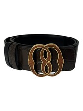 Bally 6305270 Croc Embossed Adjustable Reversible Brown Leather Belt EU 85/US34