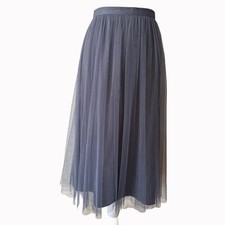 Jenny Yoo Gray Tulle Midi Maxi Skirt Size 0