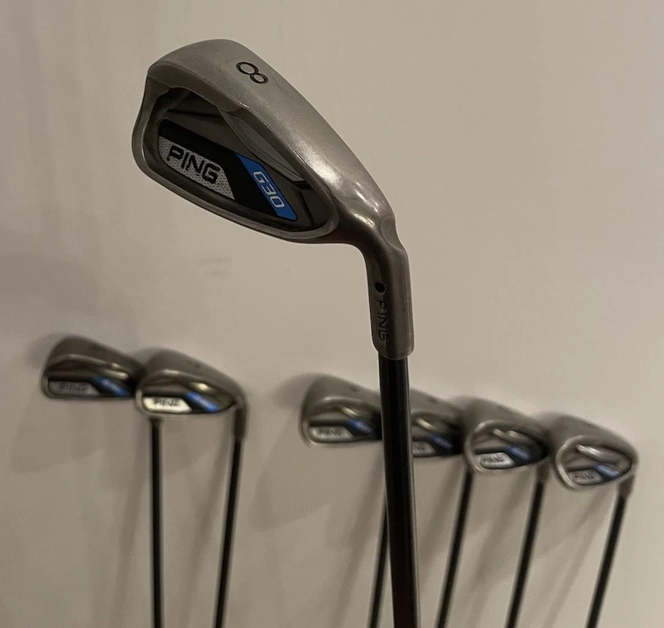 PING G30 Satz 6-SW + UW Graphit-Schaft Senior-Flex Sehr Guten Zustand - Bild 4 von 4
