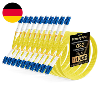 OS2 LC Auf LC Fibre Patch Cable 0,2 M/0,7 Ft, 1GB/10GB LWL Kabel Single Mode Dup