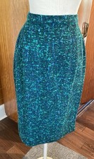 1950s 1960s pencil Skirt Flecked Textured