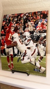 NFL Cleveland Browns Michael Hall Devin Bush 8x10 Photo Two Autograph COA Auto