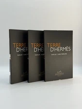 3X Hermes Terre D'Hermes Pure Parfum 2ml each Spray Vial Sample New