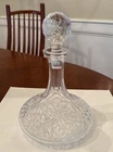 Vintage Waterford Crystal Alana Ships Decanter with  Stopper 10 1/2”
