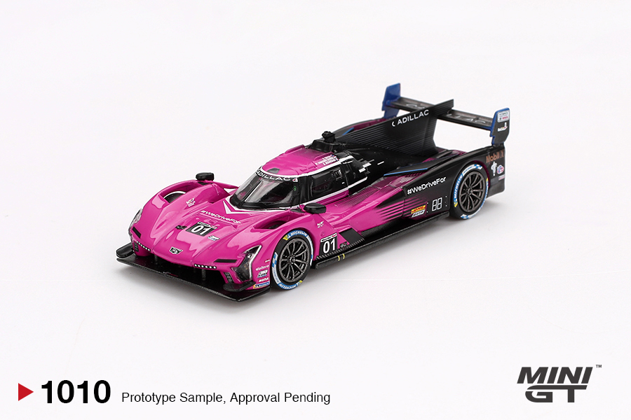 1/64 MINI GT 1010 Cadillac V-Series.R #01 Pink/Black IMSA Petit Le