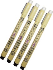 Sakura Pigma Micron 005 Black Pen 0.2Mm Line Width Pack of 4 005