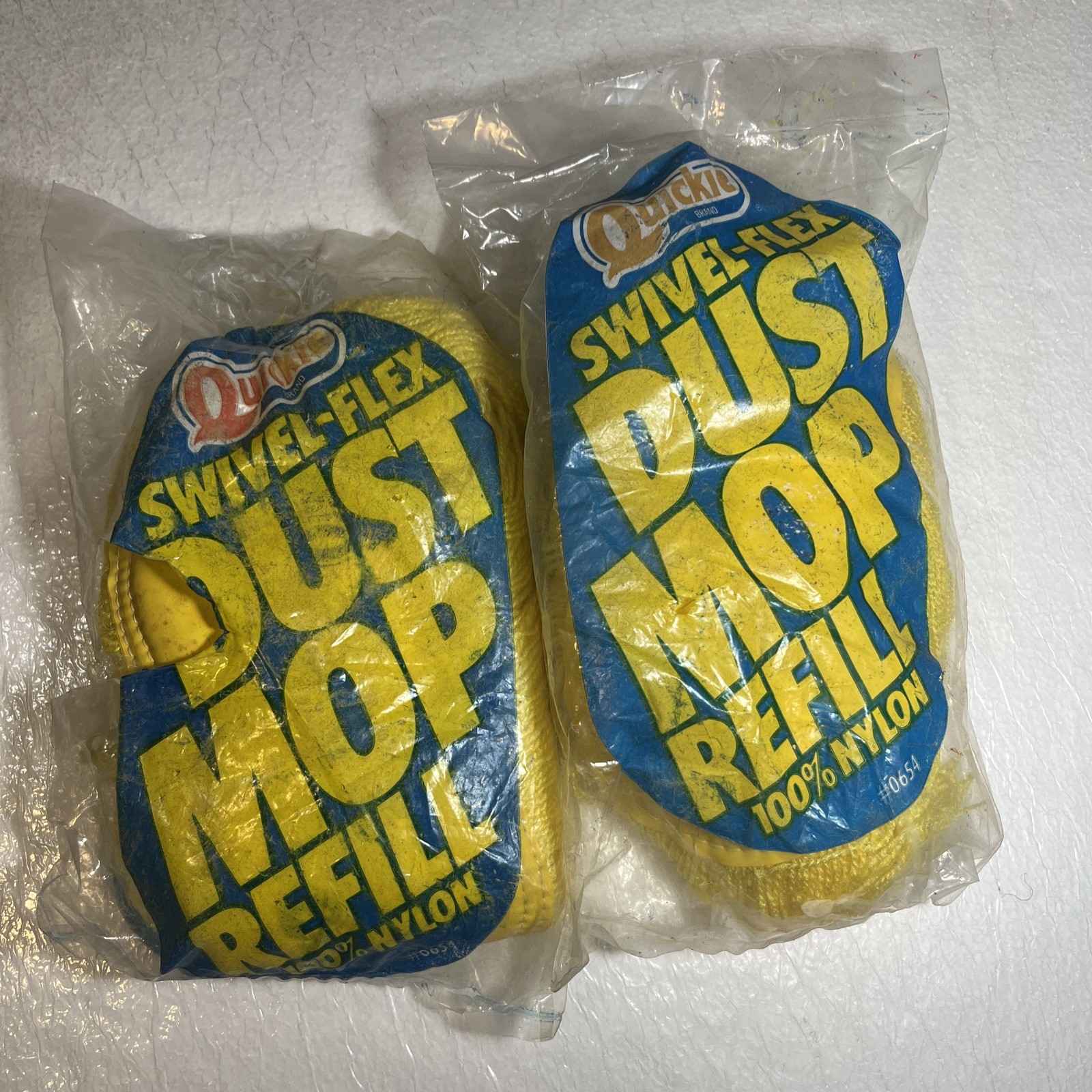 NOS Quickie Swivel-Flex Dust Mop Refill #0654 Type D Yellow 