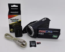 Sony Handycam HDR-CX260V Digital Video Camcorder 8.9MP 55x Zoom Bundle - TESTED