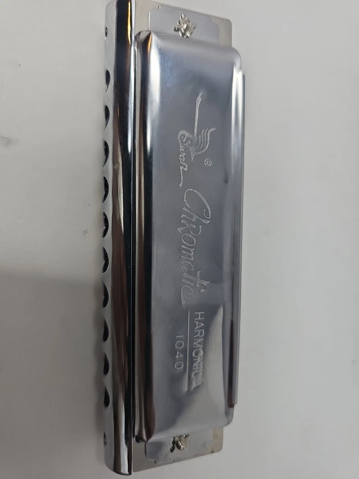 Swan 1040 Chromatic Harmonica. In soft case. - Image 2 of 4