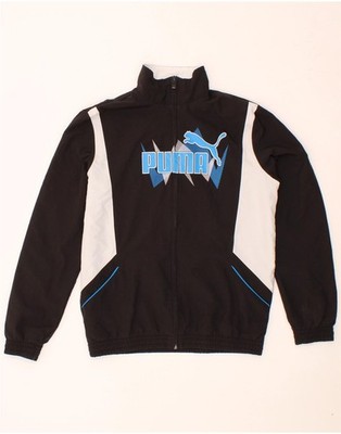 Puma Jungen Graphic Trainingsanzug Oberteil Jacke 13-14 Jahre schwarz Colourblock AM15