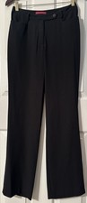 ALICE + OLIVIA Vtg 6 Black Flat Front Slash Pockets Classic Trousers Minimalist