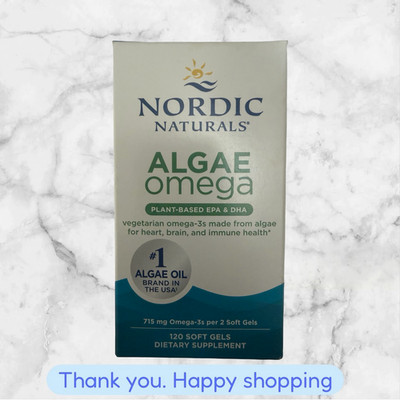 Nordic Naturals Algae Omega Supplement 120 Softgels Exp2028+ NEW SHIPPING