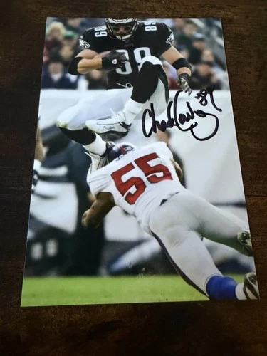 Philadelphia Eagles CHAD LEWIS Signed 4x6 Photo FOOTBALL AUTOGRAPH