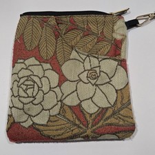 Vintage Danny K Beverly Hills Floral Tapestry Purse Clutch Bag Made in USA