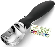 Heavy Duty Ice Cream Scoop with Comfortable Handle - Professional Ice Cream Scoo
