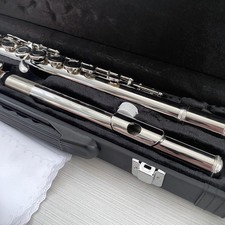 Silver Concert Band Flute for Student/Intermediate with Carry Case, Key of C