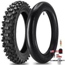 Heavy Duty 6PR 3.00-12 Dirt Bike Tire and Inner Tube Set for 12-Inch 80/100-12