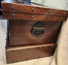 Antique 26 Wood Carpenters Tool Box Blanket C...