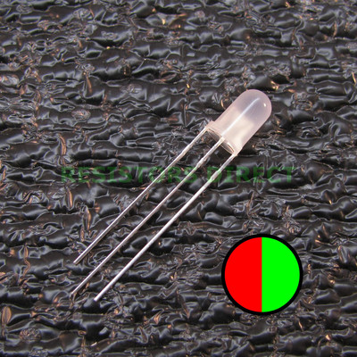 50pcs Red/Green BiColor Dual LED Diffused Lens 5mm Common Anode Round 50x V02