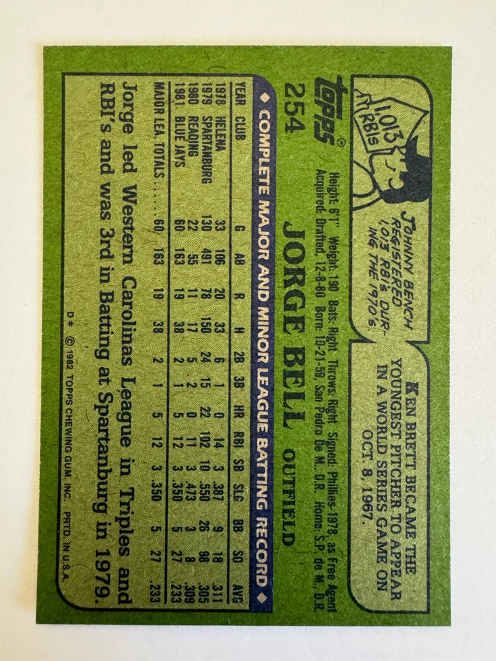 Toronto Blue Jays 1982-85 Topps conjuntos de equipo base (lote de 4 juegos con campana, Barfield RCs) Foto 3 de 4