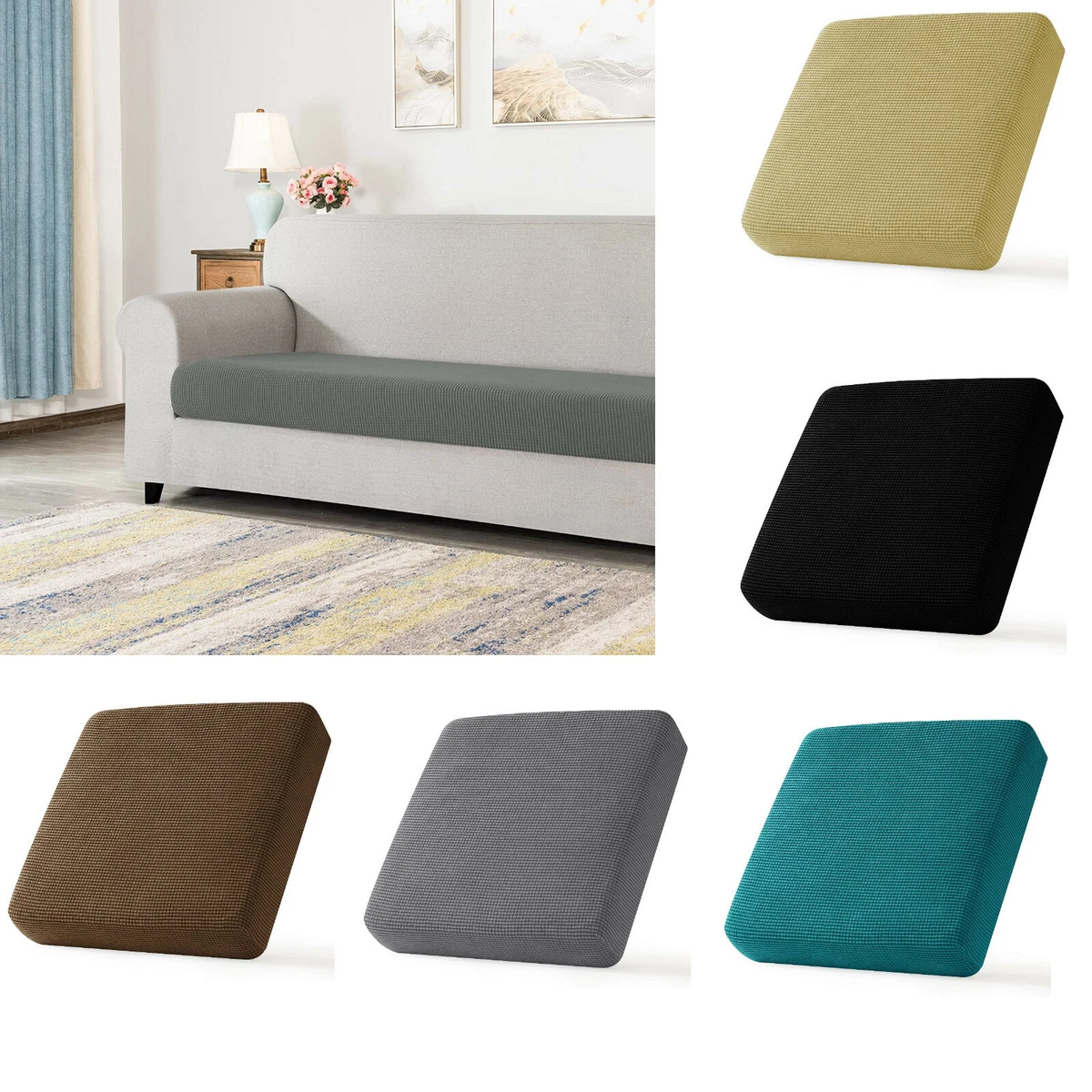 Elastic box top cushion cover