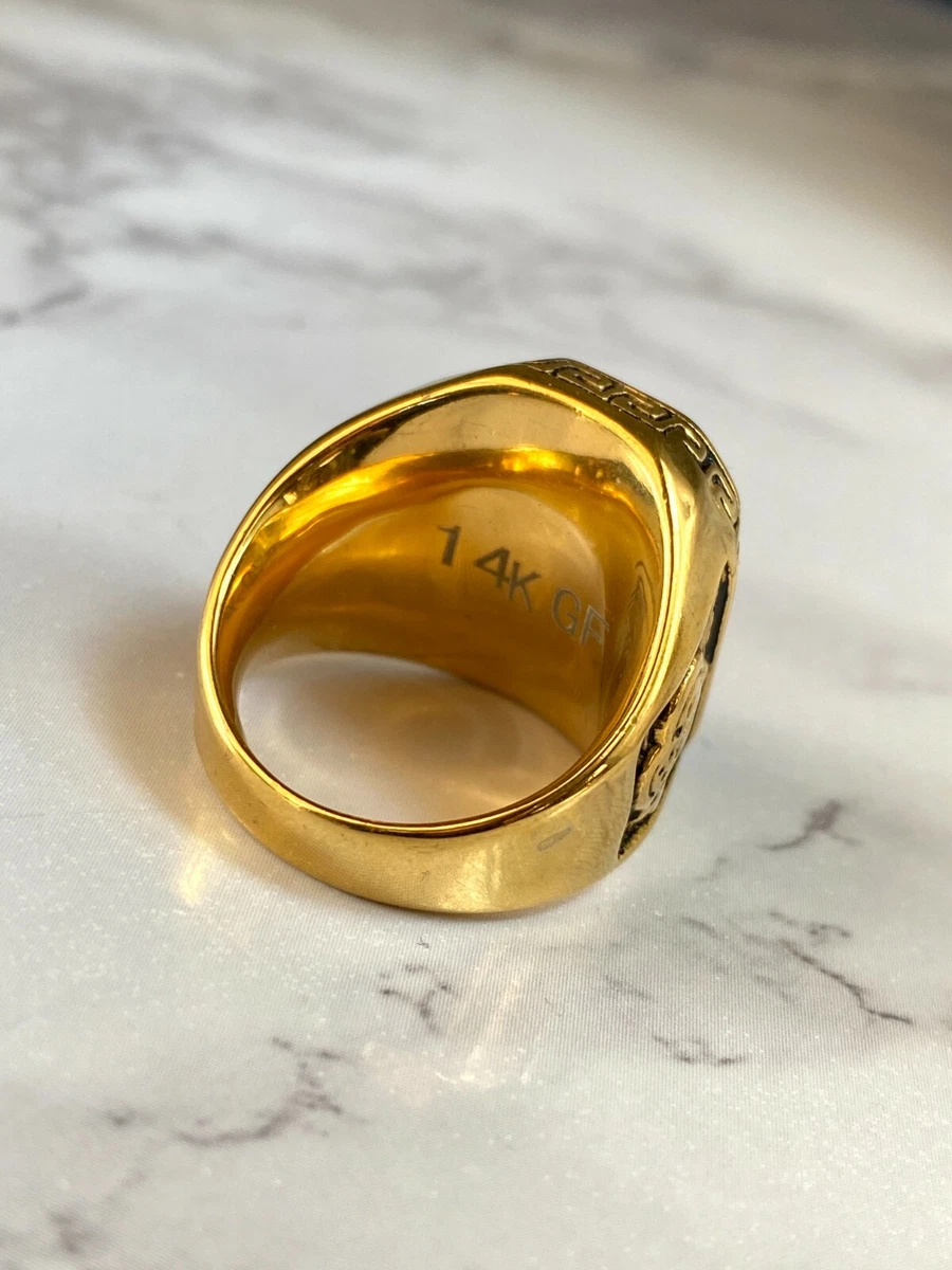 Men Wedding Ring Yellow Gold Flat Wedding Band Plain Matte Finish Ring | La  More Design