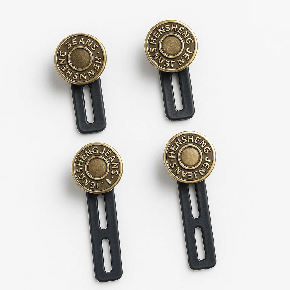 4x Verstellbare Jeans Knöpfe Hosenknopf ohne Nähen Hosenverlängerung Ersatzknopf - Bild 2 von 4