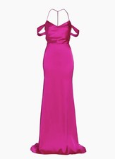 BRAND NEW Vera Wang Bride | Muriel Satin Open-Back Gown Dress Pink/ Fuchsia - 14