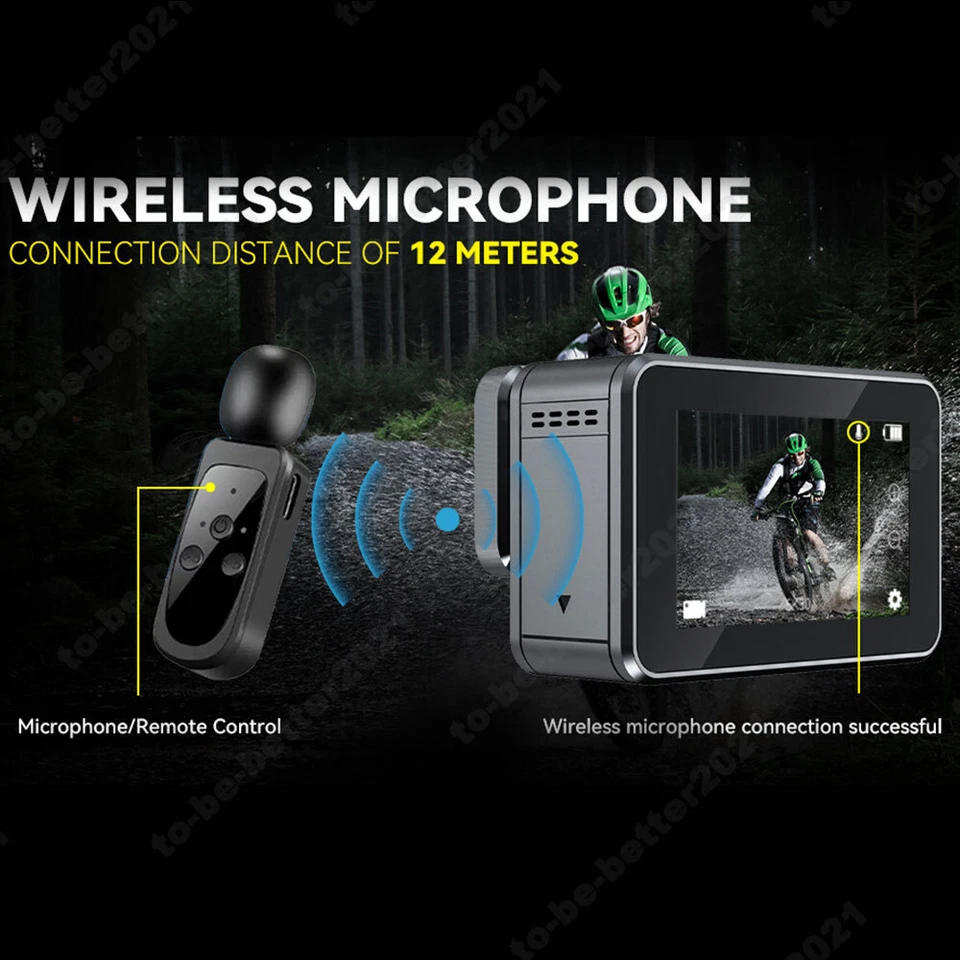 5K 50MP Ultra HD Action Camera,30FPS WiFi Sports 1.3" Dual Touch Screen 170° - Image 3 of 4