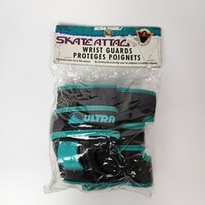VTG Wayne gretzky Wrist Guards Black Hook  Loop Strap Rollerblade Vintage 90s