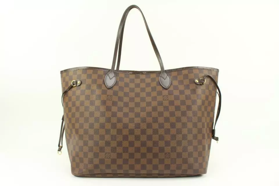 Louis Vuitton Large Damier Ebene Neverfull GM Tote Bag